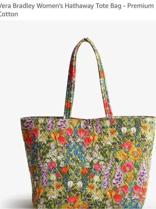 Vera Bradley Handbags - Vera Bradley Green Floral Hathaway Quilted Tote